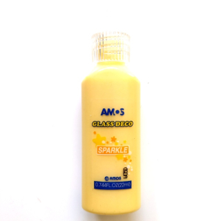 Barva na sklo třpytky žlutá"01003"22ml/bal