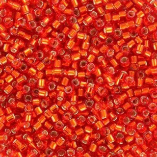 Miyuki DB-43 silverlined flame red"11674"5g/bal