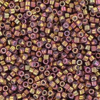 Miyuki DB-1010 metallic iris earth batik gold"11824"5g/bal