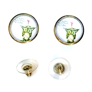 Puzetové naušnice z kabošonů 12mm"171758"
