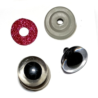 Bezpečnostní oči s glitry Ø 25mm "18105" 2ks/bal