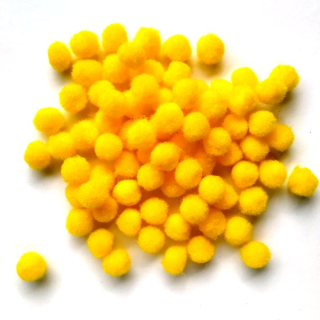 Bambulky žluté cca 5mm "20538" 10g/bal