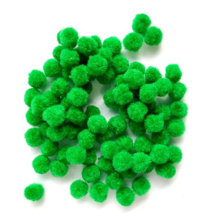 Bambulky zelené cca 5mm "20542" 10g/bal