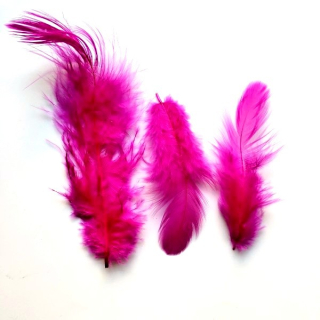Péří fuchsiová cca 1 - 10 cm"38003"10g/bal
