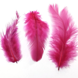 Péří tmavě růžová cca 1 - 10 cm"38013"10g/bal