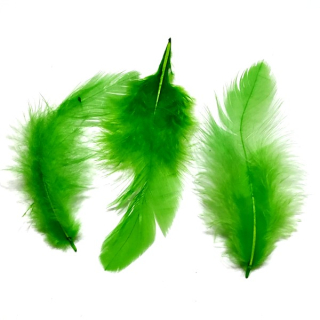 Péří světle zelená cca 1 - 10 cm"38039"10g/bal