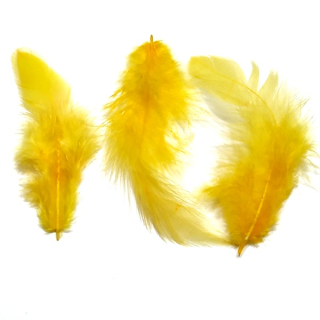 Péří žlutá cca 1 - 10 cm"38061"10g/bal