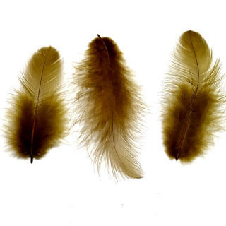 Péří khaki cca 1 - 10 cm"38066"10g/bal