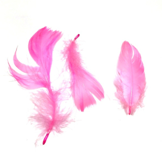 Péří růžová jasná cca 5 - 12 cm"4330"16g/bal