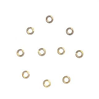 Kroužek 4x0,8mm ocel 304 bar. zlata "76090"10ks/bal