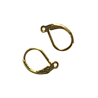 Náušnicové zapínání s očkem 15x11 mm barva zlata"76207"5párů/bal