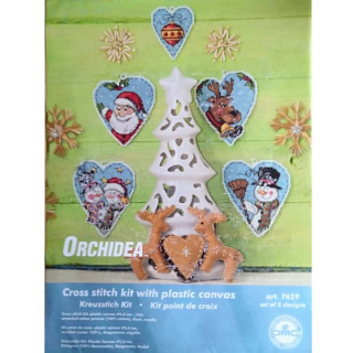 Předloha Orchidea s vyšívací přízi č.7629