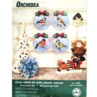 Předloha Orchidea s vyšívací přízi č.7685