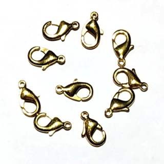 Karabinka 12x6.5mm zlato"77676"10ks/bal