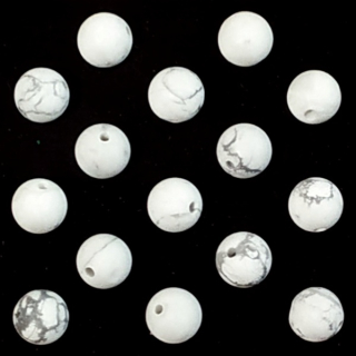 Minerál Howlit bílý mat. 8mm"78603"1ks/bal