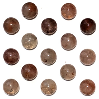 Minerál Křišťál s rubínem 8mm"78639"1ks/bal